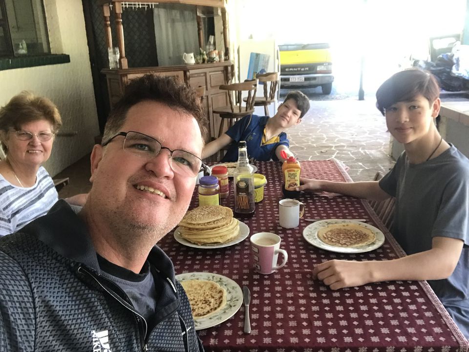 Peter Johnson, inventor of the MaccaWakka, with family